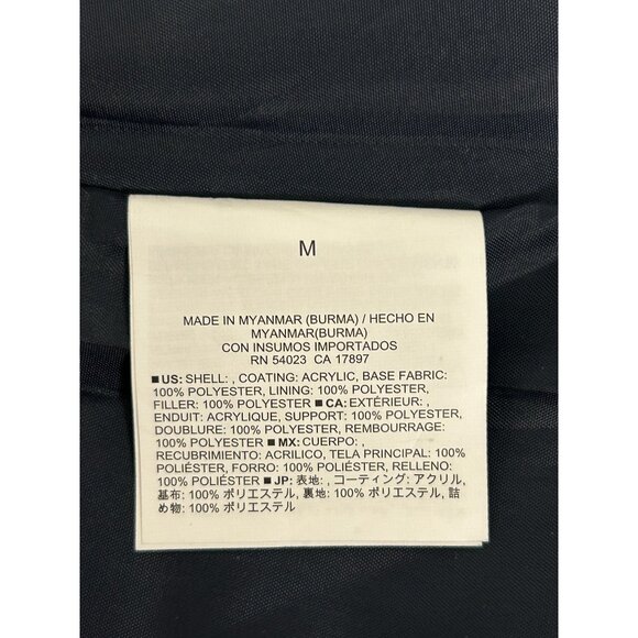 Old Navy Women's Rib Collar Quilted Chambray Print Vest in Blue - Sz M - Picture 6 of 8